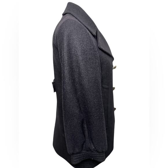 COACH 1941 Grey PeaCoat Wool Blend Size Medium - Picture 7 of 14